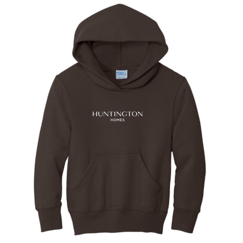 Huntington Homes Port & Company - Youth Core Fleece Pullover Hooded Sweatshirt