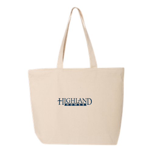 Highland Homes - 24.5L Canvas Zippered Tote v2