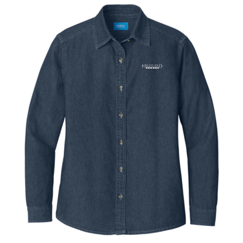 Highland Homes - Port & Company Ladies Long Sleeve Value Denim Shirt