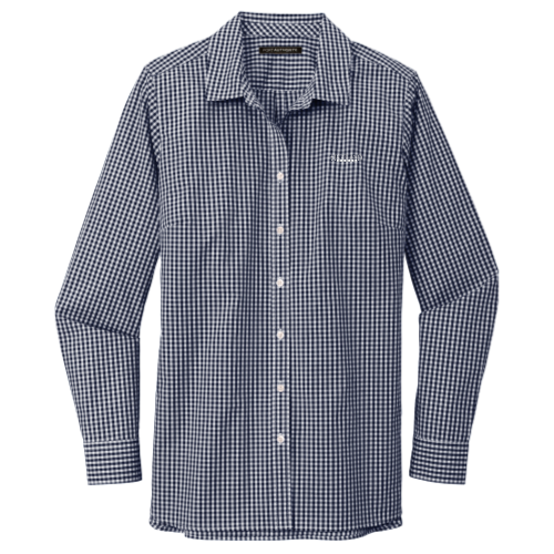 Highland Homes - Ladies Broadcloth Gingham Easy Care Shirt