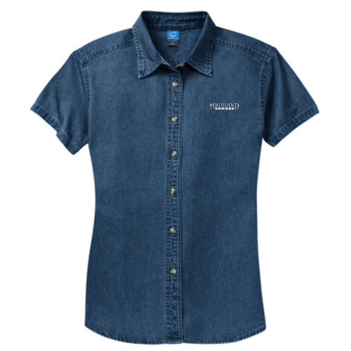 Highland Homes - Port & Company Ladies Short Sleeve Value Denim Shirt