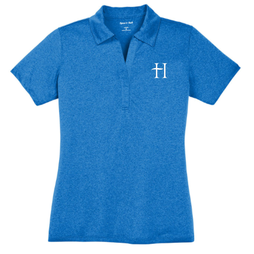 Highland Homes H Icon Ladies Heather Contender Polo