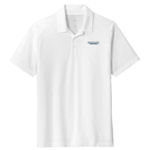 Highland Homes Mens Tri Blend Wicking Polo - White