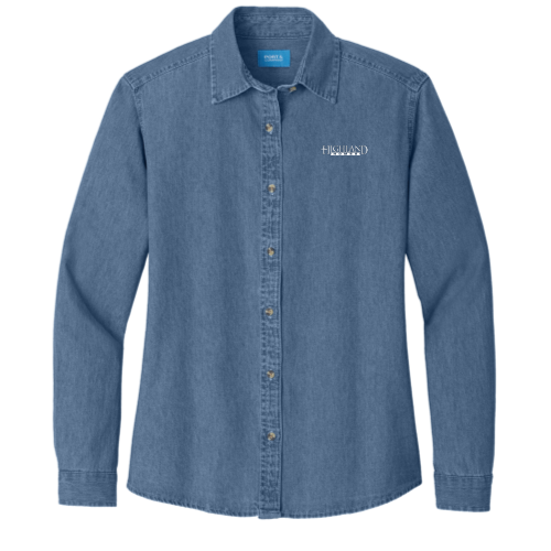 Highland Homes - Port & Company Ladies Long Sleeve Value Denim Shirt