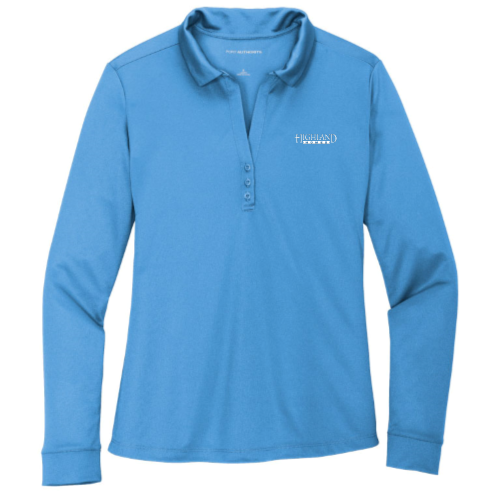 Highland Homes Ladies Long Sleeve Performance Polo